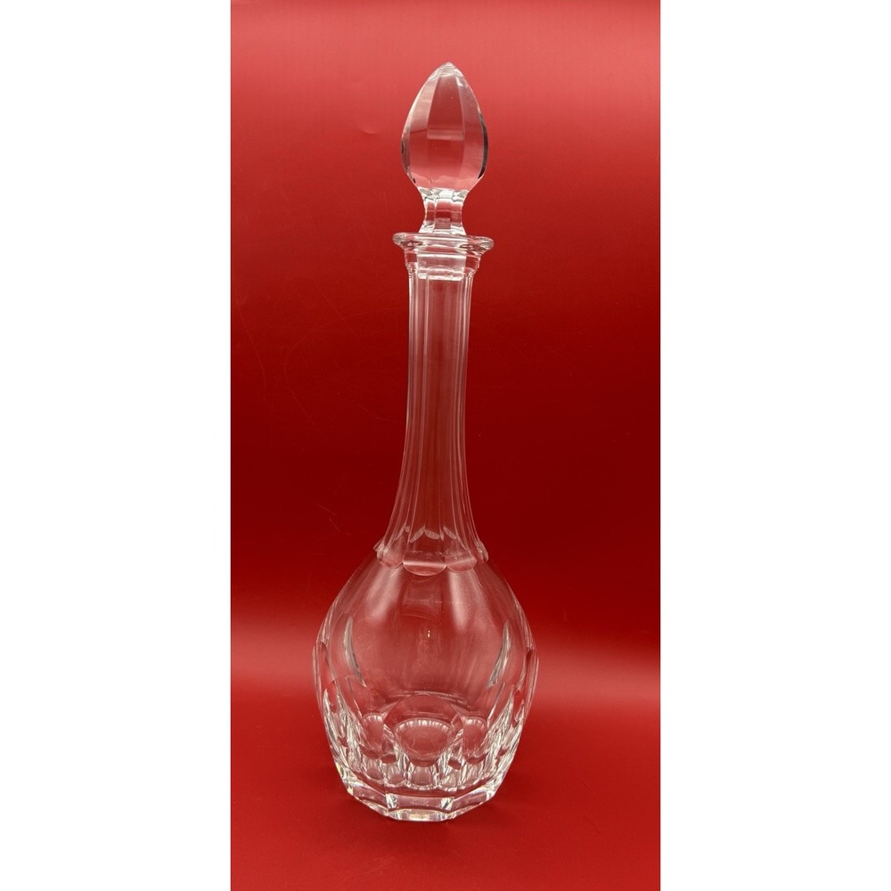 RARE Saint Louis France Bristol Crystal Cordial Wine Decanter and Stopper 15"